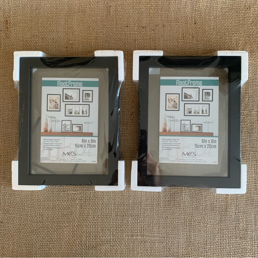 4 NWT Black Wood Floating Frames 6” x 8” for 5”x7” Pics or Smaller - Picture 2 of 10